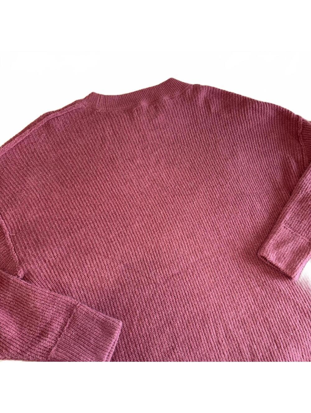 Aerie Cozy Ribbed Knit Crewneck Sweater RN: 54485 In Mauve, Woman’s Size Small - Picture 9 of 9